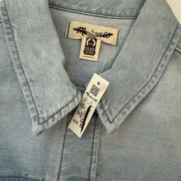 Madewell Denim Oversized Boxy Vest in Fitzgerald Wash size XL New with tags - Picture 4 of 5